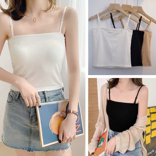 Áo 2 dây croptop ,áo hai dây dáng ôm dây bản to chất liệu cotton mịn mát co giãn LYNS - MSA01