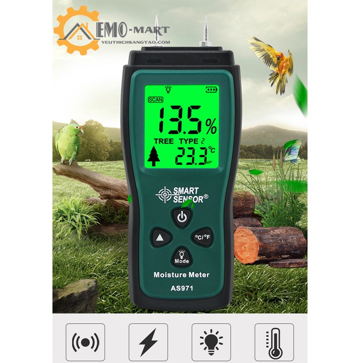 Máy đo độ ẩm gỗ Smart sensor AS971