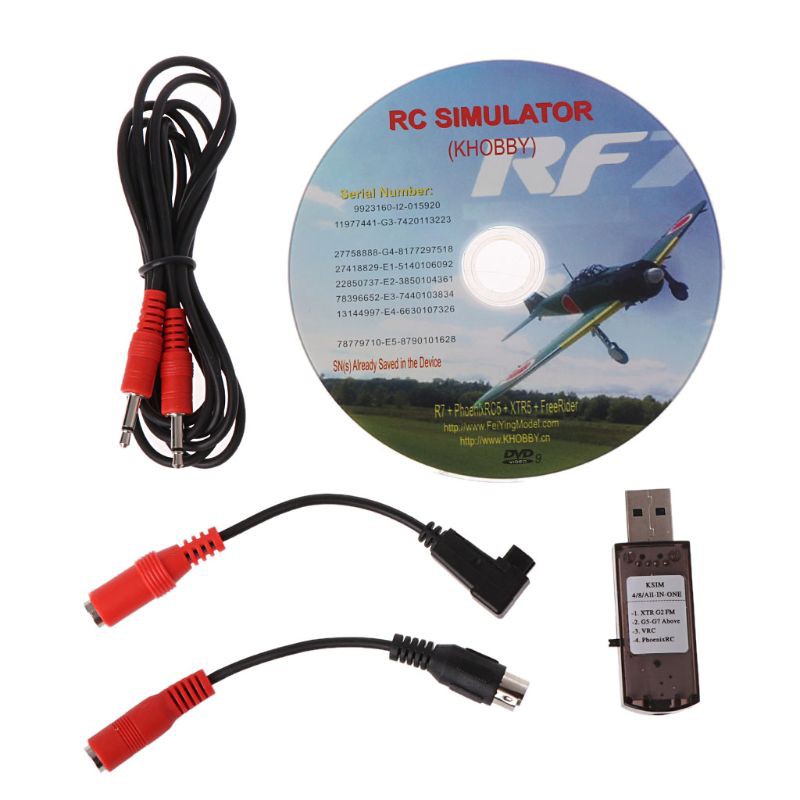 RC Cáp Usb Giả Lập 22 Trong 1 Cho Máy Bay Điều Khiển G7 Phoenix 5.0 Aeroxfly Xtr Vrc Fpv