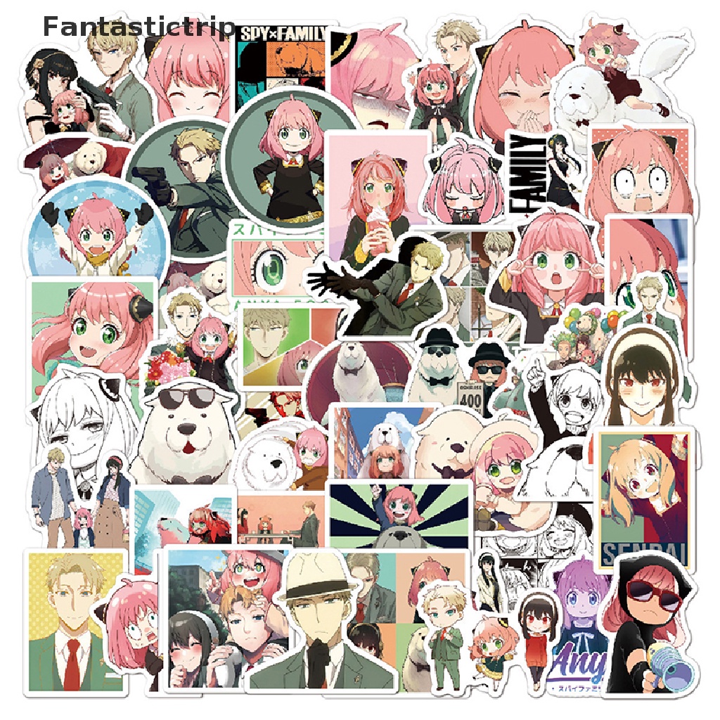 Set 100 Sticker Hoạt Hình SPY x FAMILY Dán Trang Trí