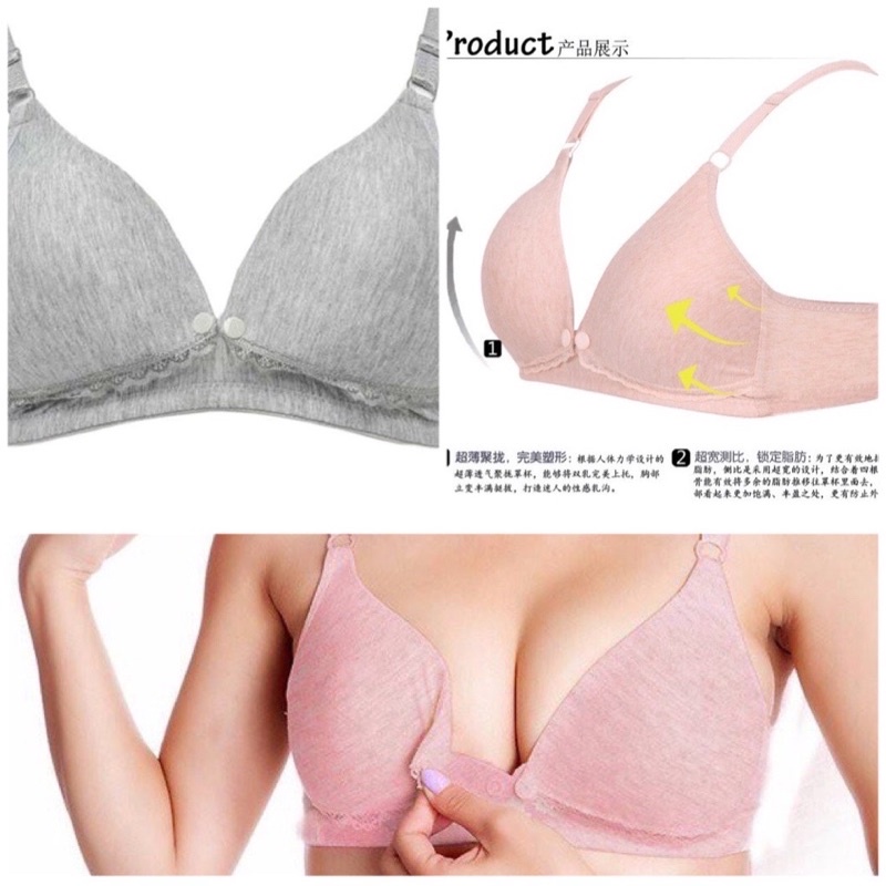 Áo Ngực Cho Con Bú Cotton Không Đệm - Hàng Mềm Đẹp Loại 1 - ảnh chụp chân thực