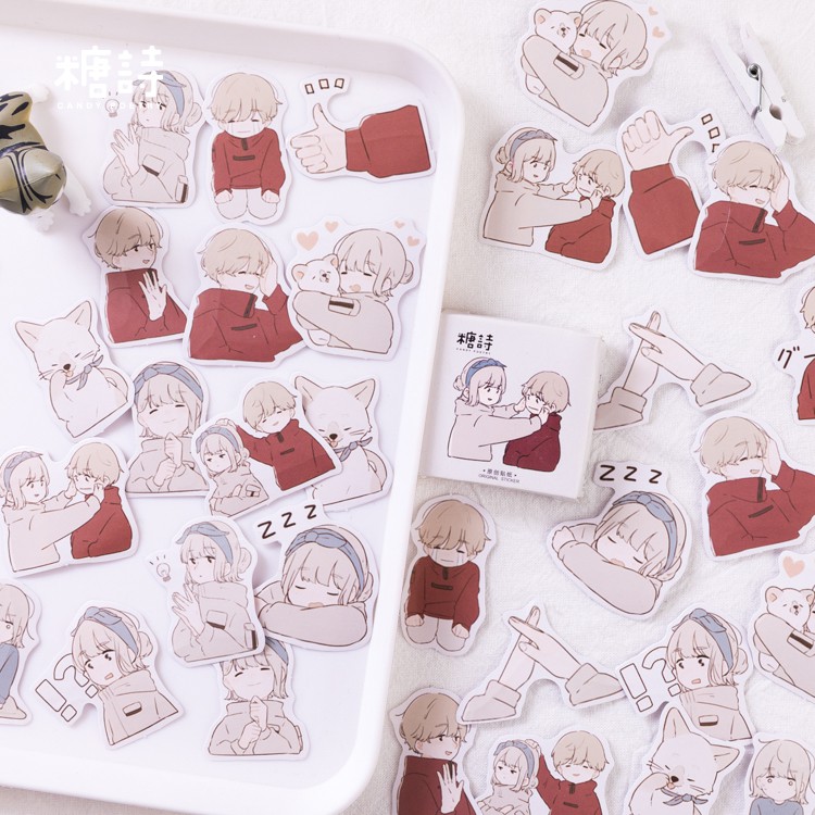 Set 45 Miếng Dán Trang Trí Dễ Thương
