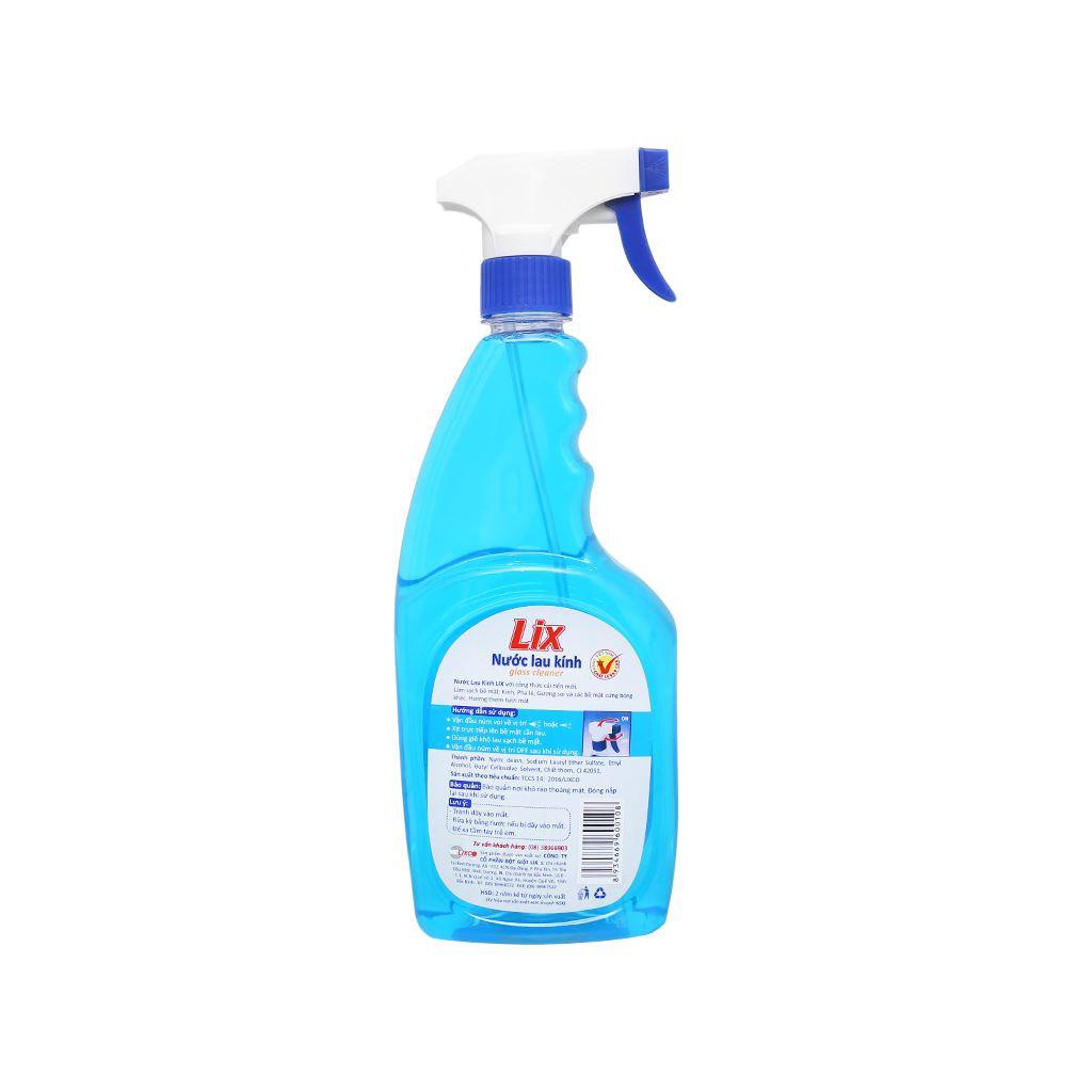 Nước lau kính Lix hương thơm tươi mát chai 650ml