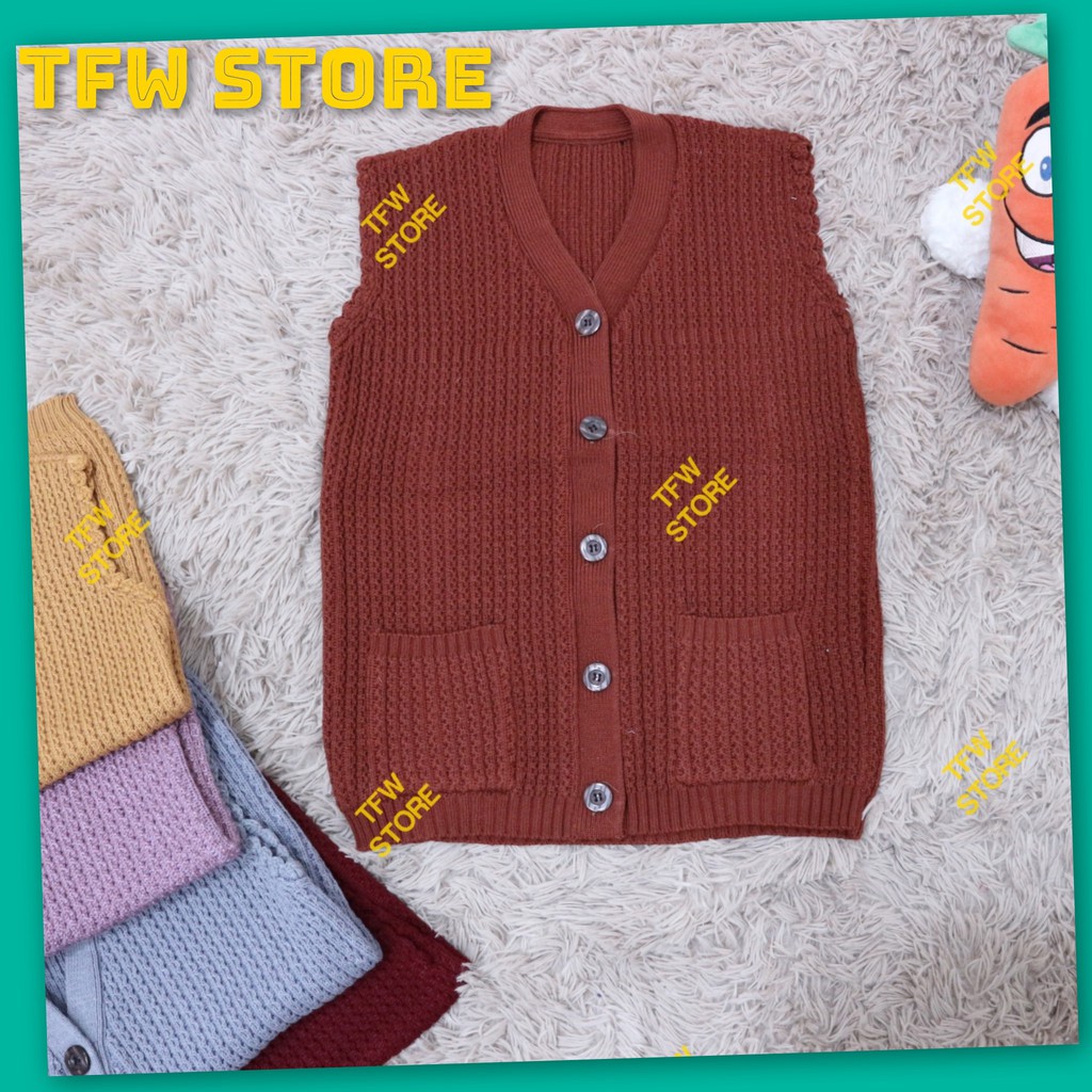 Áo len gile cộc tay  trung niên cho người lớn tuổi, người già, cho bà, cho mẹ - Made in VN