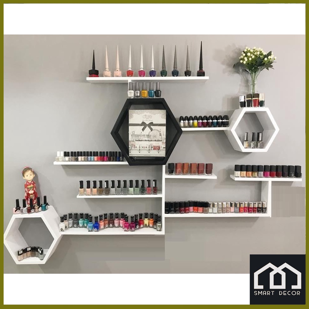Kệ thanh ngang treo tường - Kệ giá thanh để sơn nail, đồ trang trí gỗ MDF