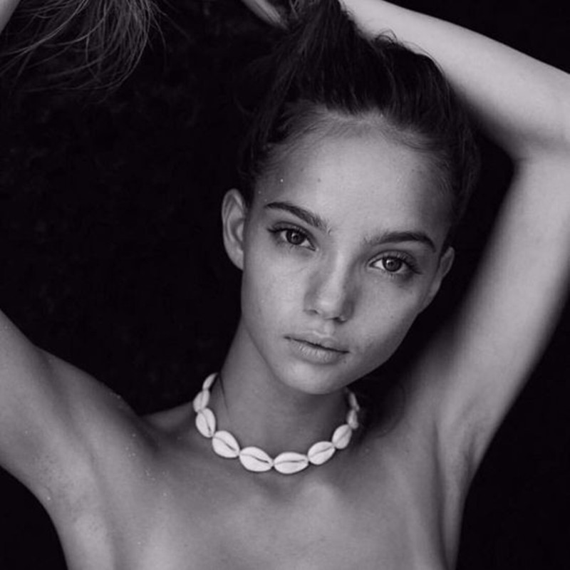 Vòng cổ dây nhung đính vỏ sò thời trang đi biển phong cách Bohemian