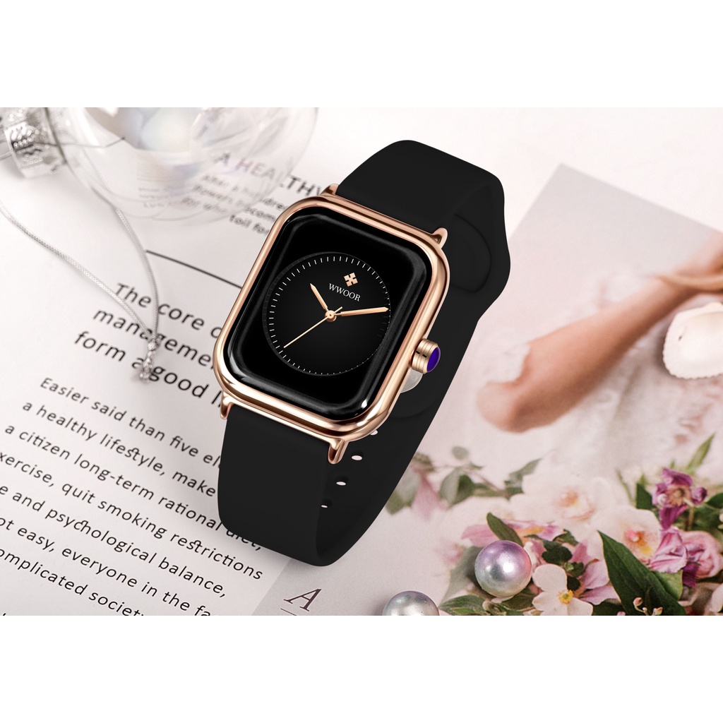 Đồng Hồ Chống Thấm Nước Wwoor Kiểu Dáng Sang Trọng - 8873G