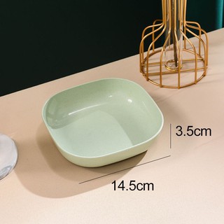 Đĩa lúc mạch vuông, set 8 đĩa nhựa lúa mạch