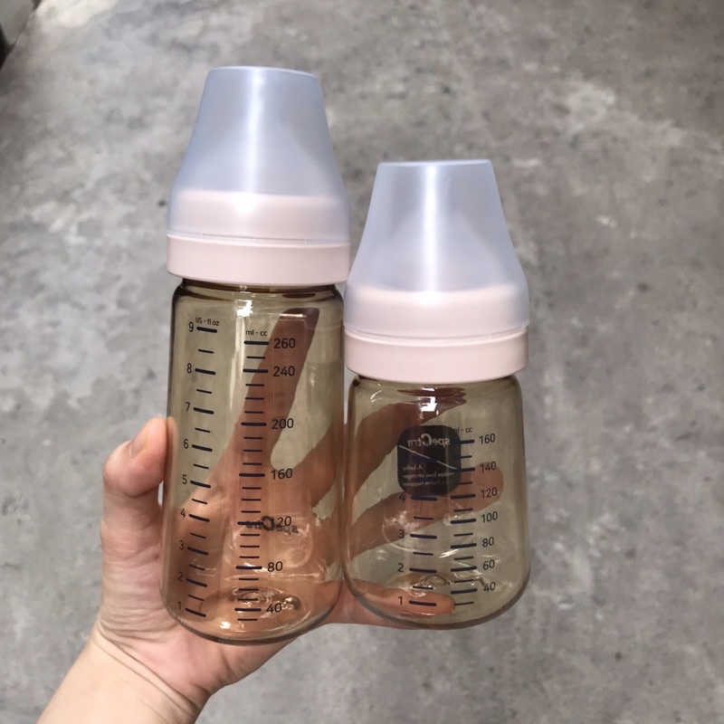 ✔️𝑪𝑯𝑰́𝑵𝑯 𝑯𝑨̃𝑵𝑮✔️Bình Spectra PPSU Hàn Quốc 160ml/260ml FULL Size Núm