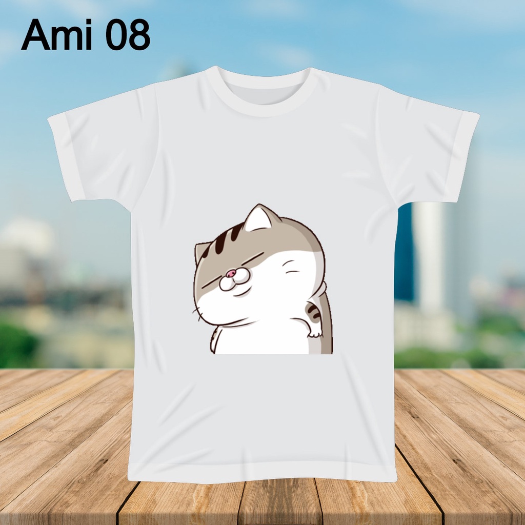 Áo thun mèo AMI dễ thương.