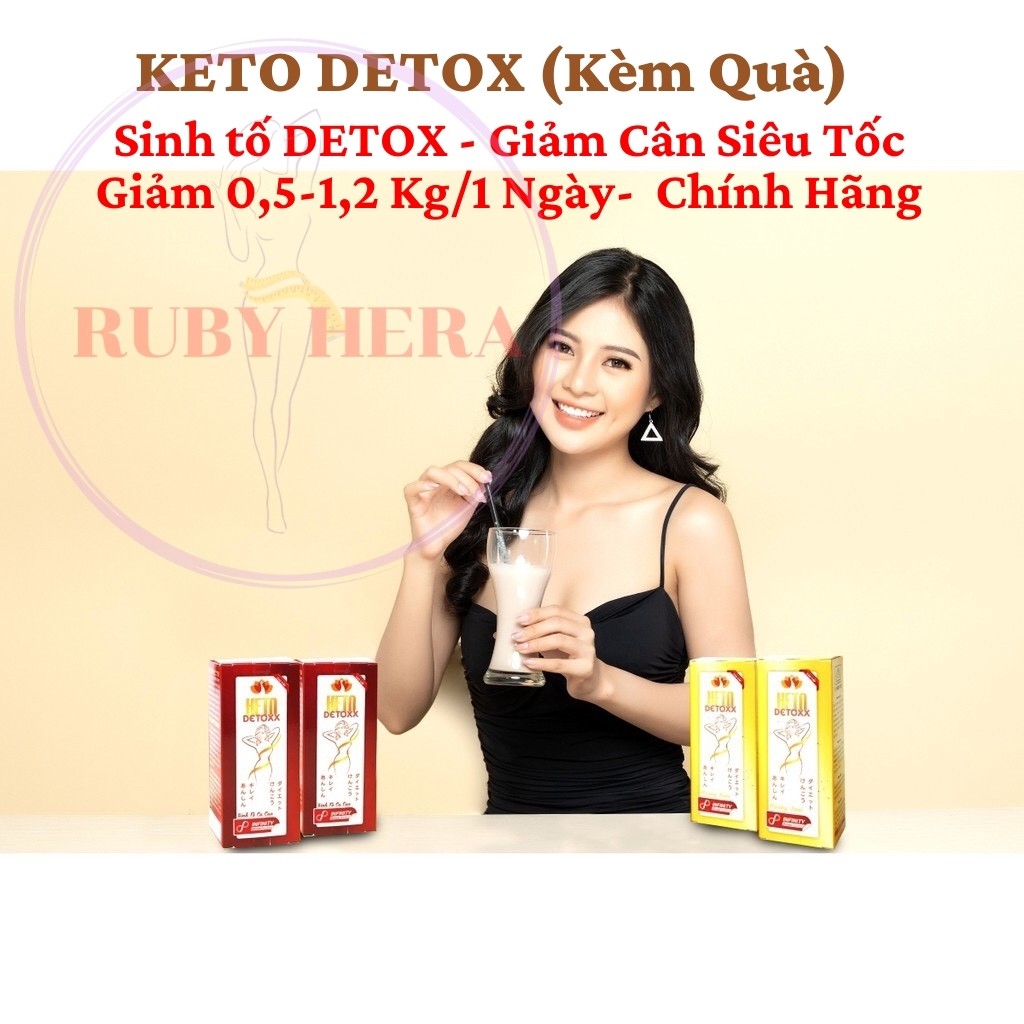 KETO DETOX KD01 - Giảm Cân Siêu Tốc - Giảm Cân Bằng Sinh Tố (1 Hộp = 4 Gói 25Gram)