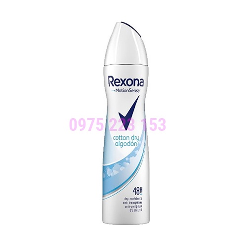 Xịt khử mùi cơ thể Rexona MotionSense Cotton Dry Algodon 48h 150ml