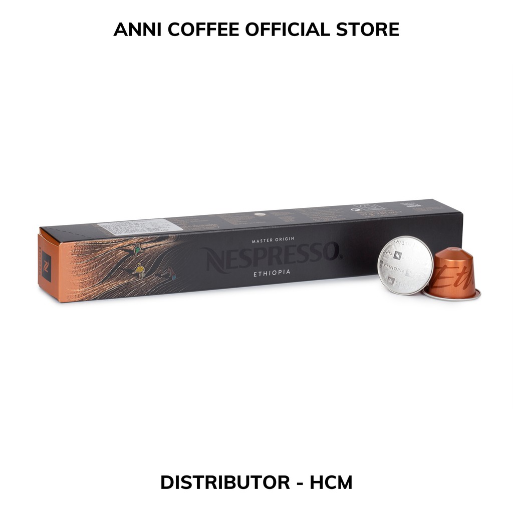 Cà Phê Viên Nén NESPRESSO Chính Hãng Dòng Ethiopia Độ Mạnh 04, New Date 2023, Hộp 10 Viên, NPP Anni Store