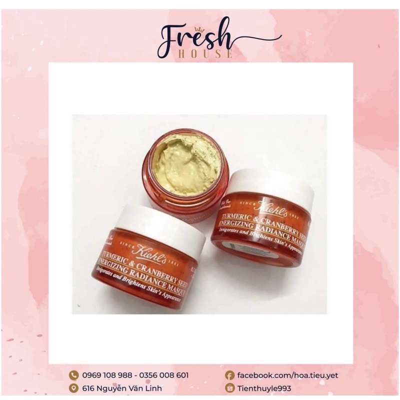 Mặt nạ nghệ Kielh’s Tumeric & Cranberry Seed Energizing Radiance Masque