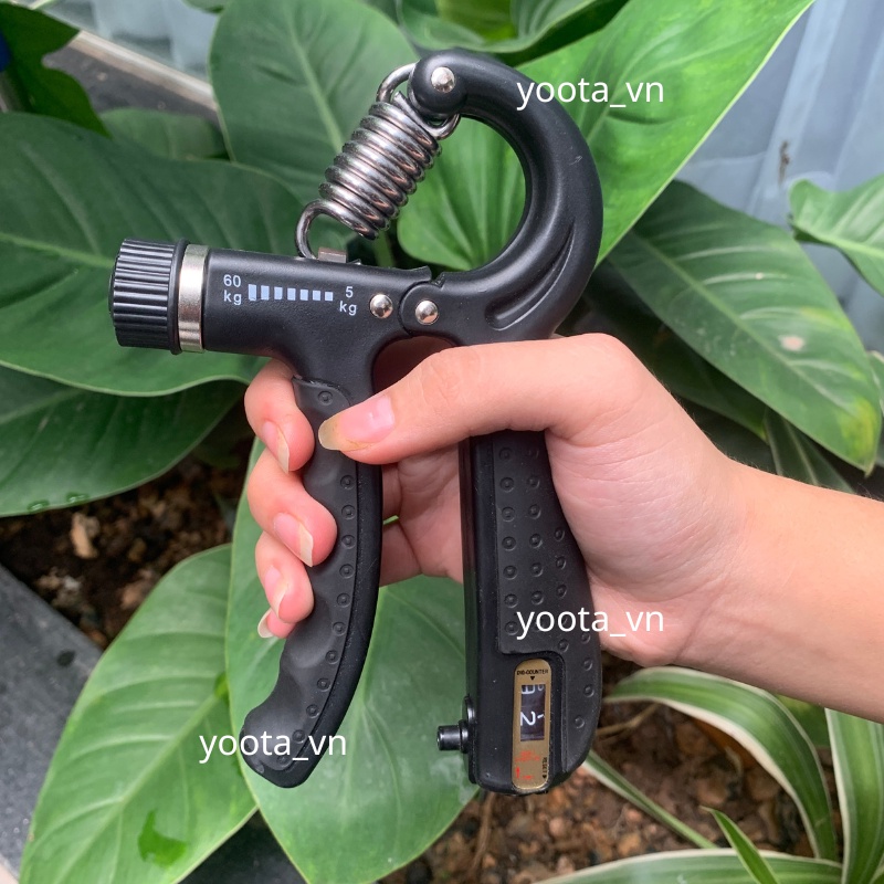 Kìm Bóp Tập Cơ Tay Đếm Số, Dụng Cụ Tập Cơ Tay Nhỏ Gọn Có Nút Điều Chỉnh Cân Nặng Phù Hợp Nhiều Độ Tuổi