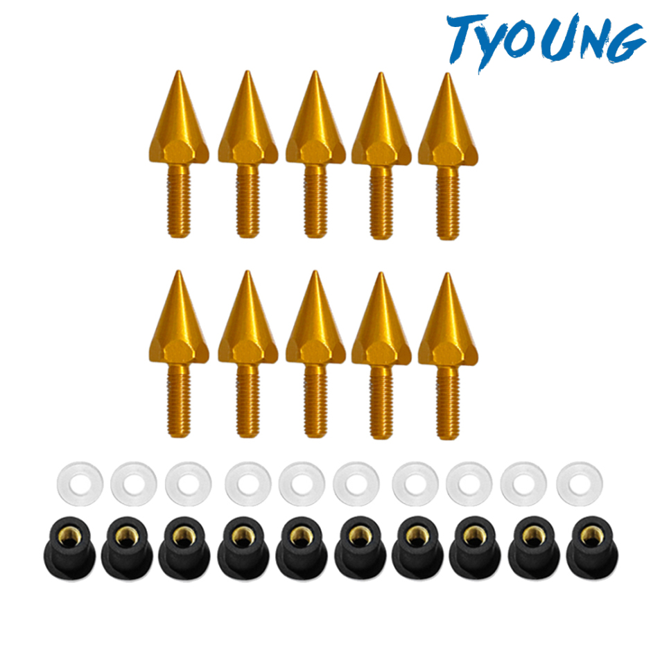 [TYOUNG]10 Pieces Universal Windscreen Windshield Bolts Screw Bolts Kit 5mm 
