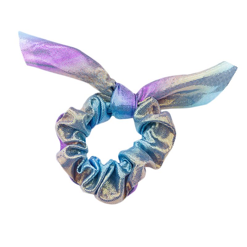 Dây Cột Tóc Scrunchies Màu Hologram Ánh Kim Cho Nữ
