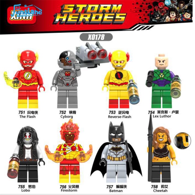 【FUNSLANE】Mô Hình Lego Nhân Vật Siêu Anh Hùng Batman Superman Đèn Lồng Xanh Lá DC