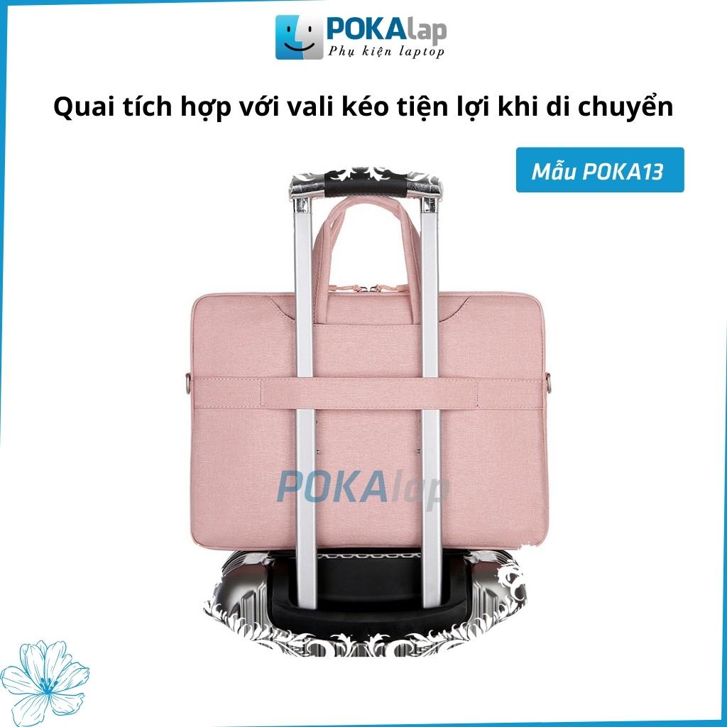 Túi chống sốc laptop POKA13 chất liệu vải oxford cao cấp chống thấm nước 13,14,15.6 inch unisex - POKALAP
