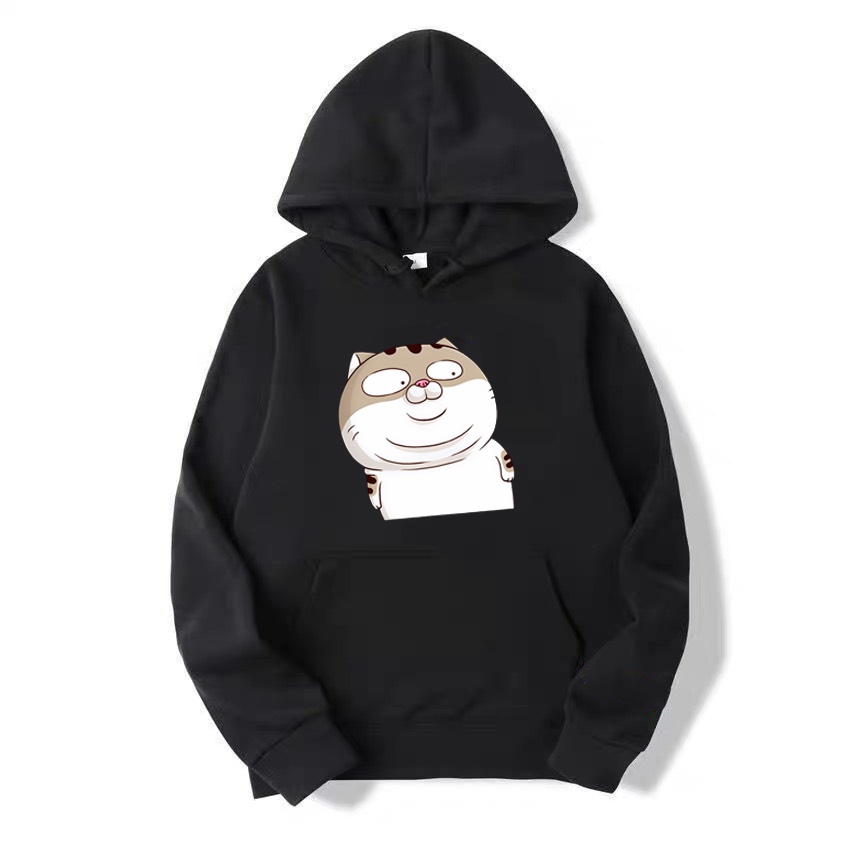 Áo Hoodie Mèo Bự , Áo Hoodie unisex nam nữ form rộng oversize Nỉ bông - HD19