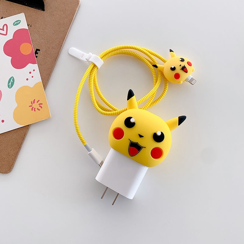 Vỏ Bảo Vệ Hộp Sạc Tai Nghe Apple 13 iPhone12 11pro Hình Pikachu Đáng Yêu
