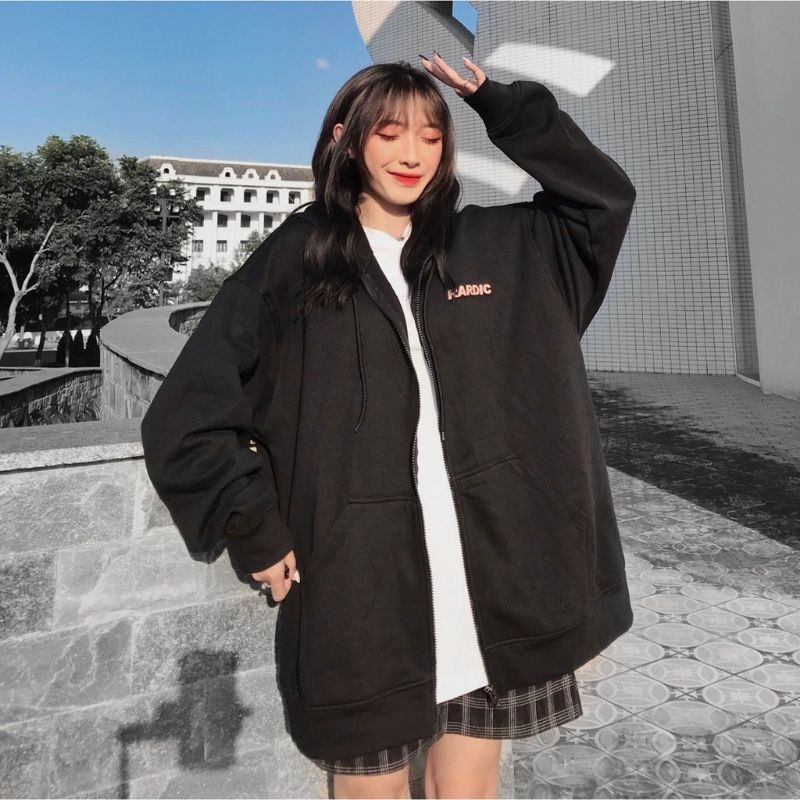 Áo khoác Nỉ bông Hoodie zip RARDIC Form Rộng (Ảnh thật) | BigBuy360 - bigbuy360.vn