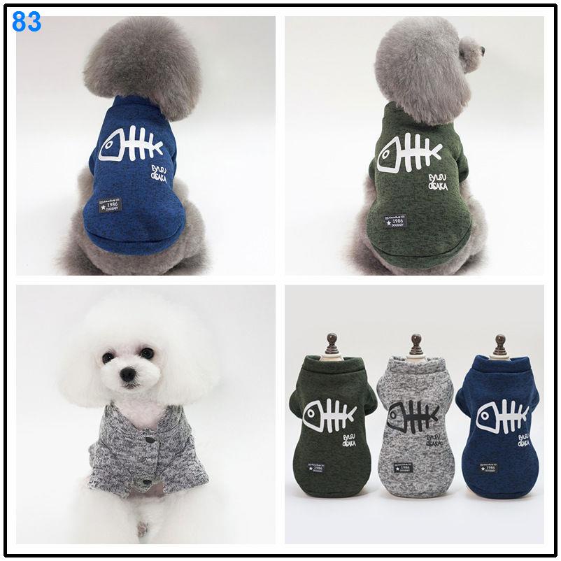 2021 ☍✽Quần áo cho chó mùa thu và đông Teddy Bichon Pomeranian con nhỏ thú cưng len ấm áp hai chân xương cá