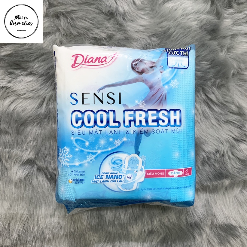 Băng Vệ Sinh Diana Sensi Cool Fresh Siêu Mỏng Gói 8 Miếng