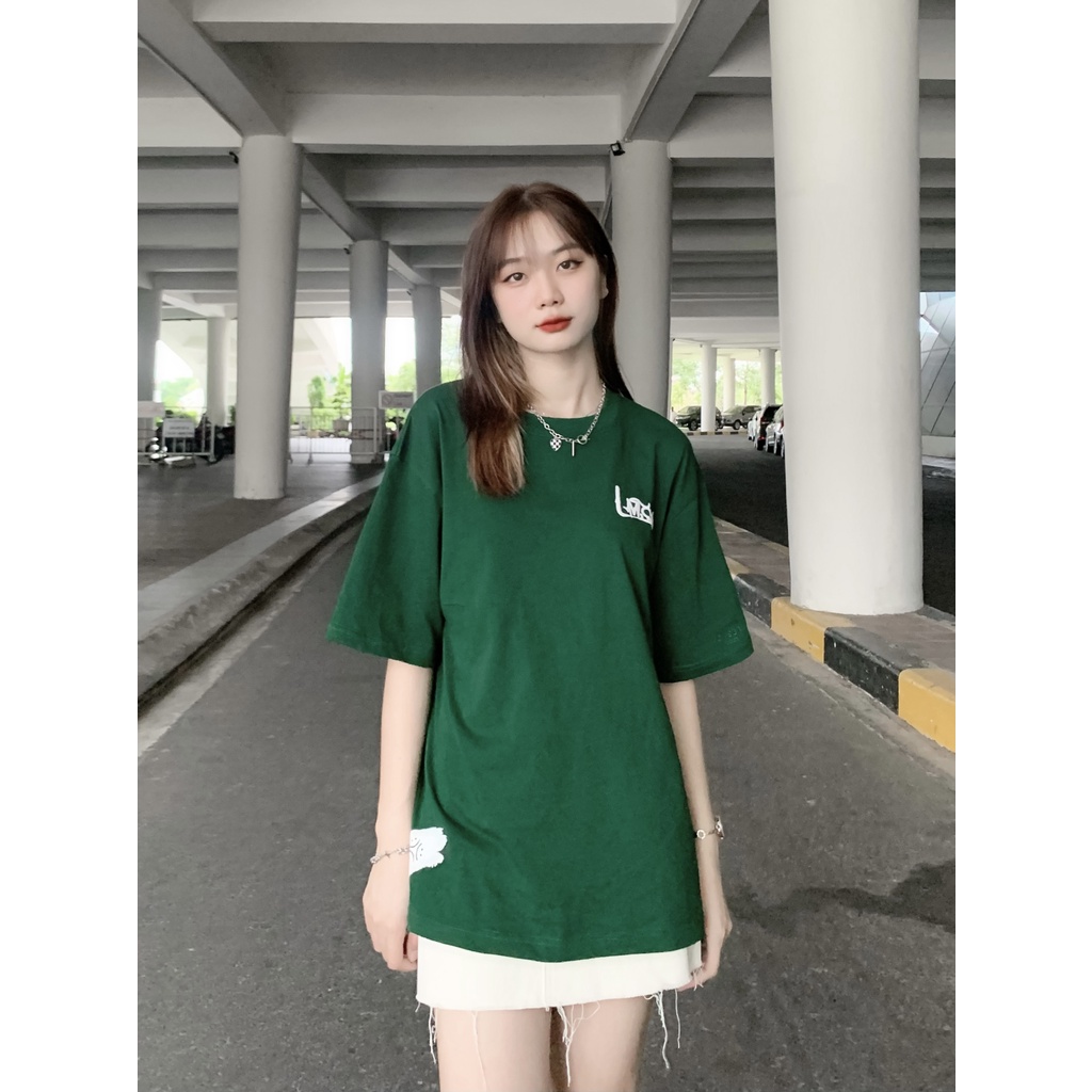 Áo Thun tay lỡ unisex LAWSON SIGNATURE LOGO in nổi 100% cotton - Local brand