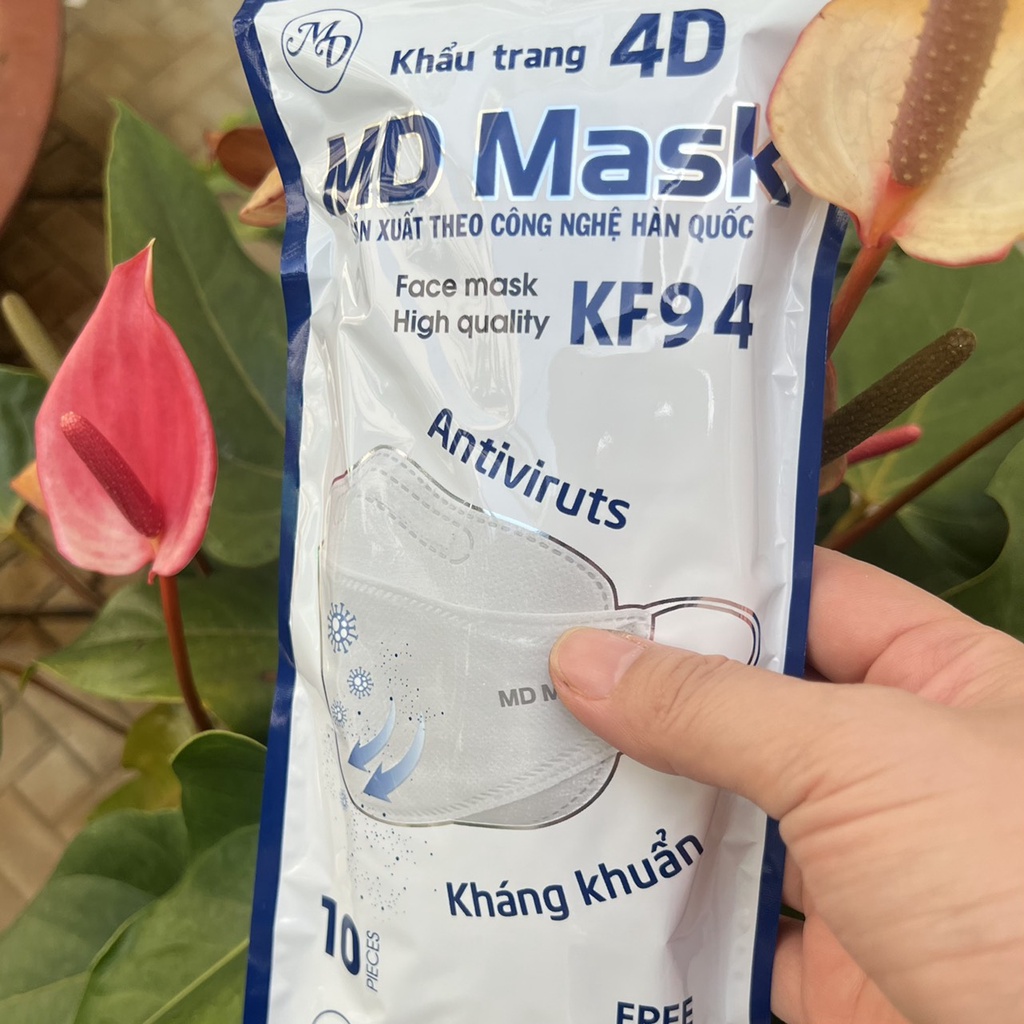 Sỉ Nửa Thùng Khẩu Trang 4D KF94 MD Kiểu Dáng Hàn Quốc, Kháng Khuẩn, Chống Bụi Mịn