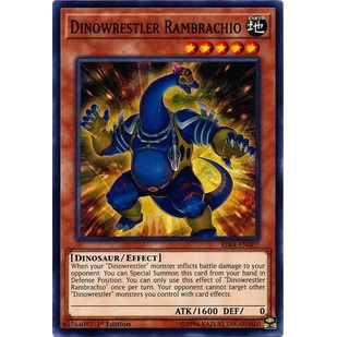 Thẻ bài Yugioh - TCG - Dinowrestler Rambrachio / RIRA-EN007'