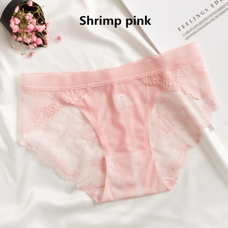 Quần lót cotton phối ren thoáng khí không đường may quyến rũ cho nữ