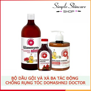 Dầu Gội Dầu Xả Ba Tác Động Chống Rụng Tóc Domashnij Doctor