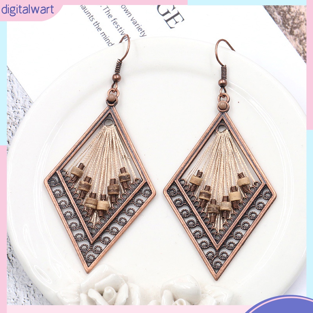 Đôi bông tai dáng dài phối tua rua phong cách Bohemian thời trang cho nữ