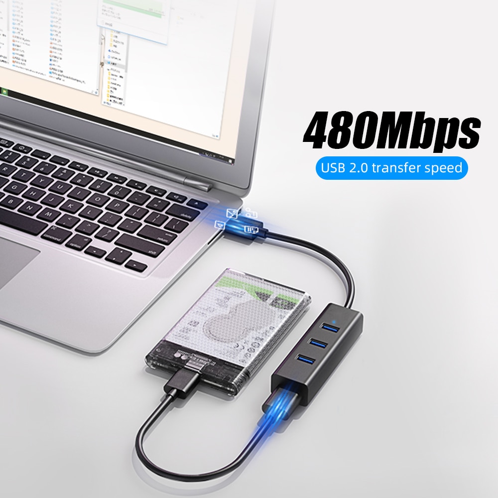 Cổng chuyển đổi Ankndo chia 4 cổng USB 3.0