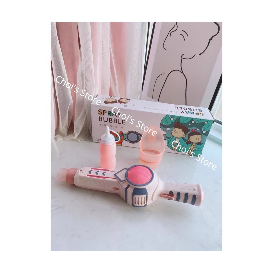 Đồ chơi máy thổi bong bóng khói ma thuật