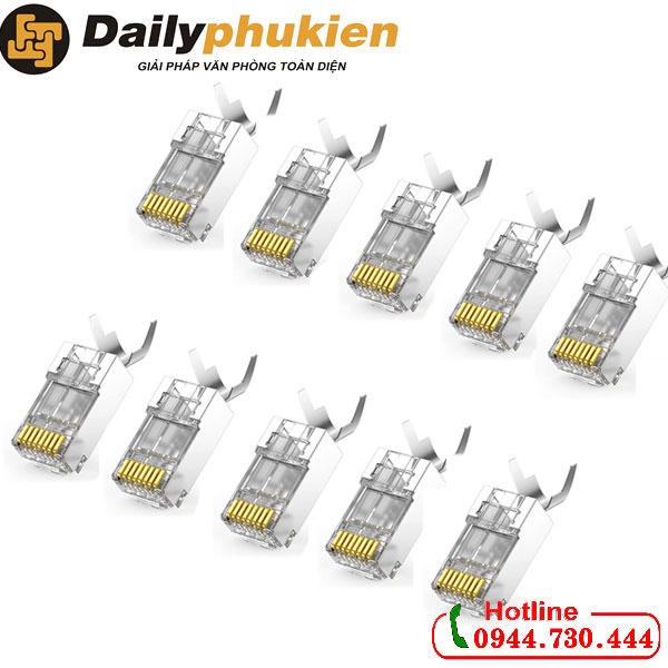 Hạt mạng RJ45 Cat6A/ Cat7 10c/túi Ugreen 70316 chính hãng dailyphukien