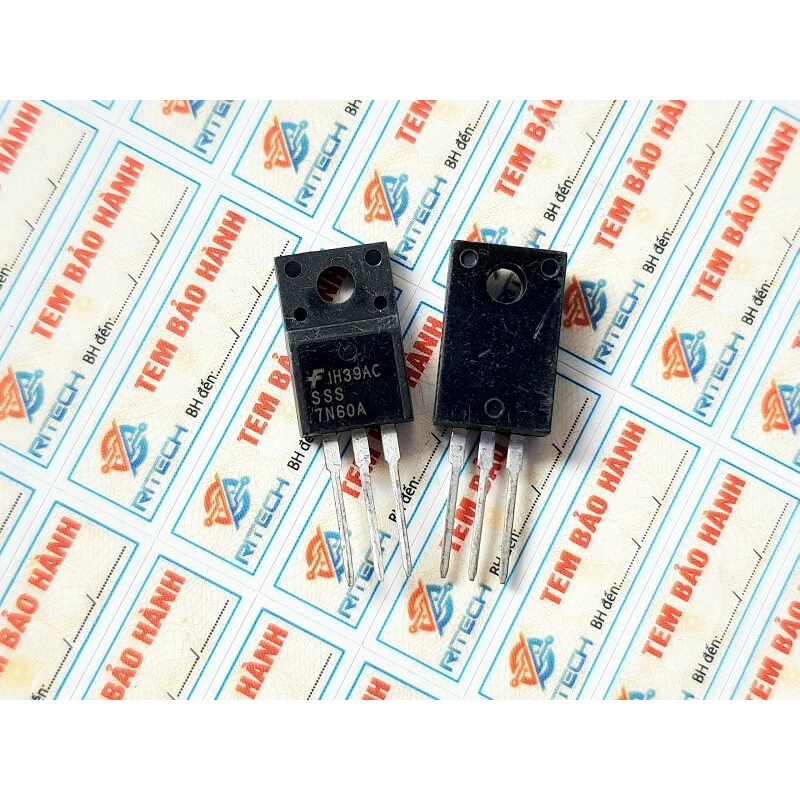 [Combo 10 chiếc] SSS7N60A, SSS7N60B Mosfet Kênh-N 4A/600V TO-220F