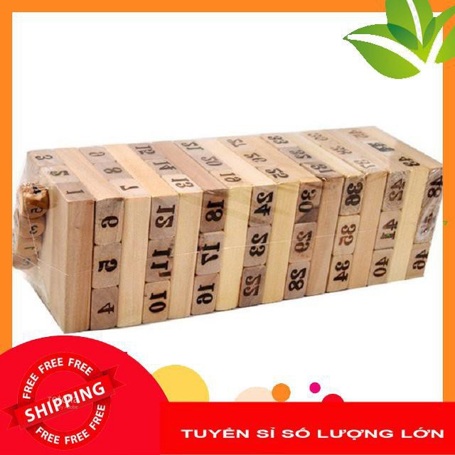 Đồ chơi rút gỗ FreeShip Đồ chơi gỗ phát huy trí thông minh cho bé 48 thanh loại lớn-đồ chơi gỗ