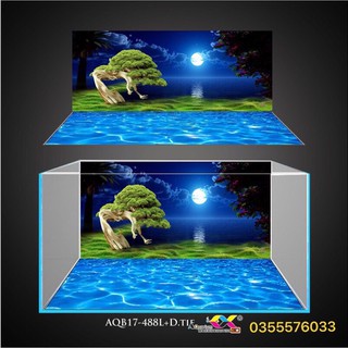 Tranh dán bể cá siêu đẹp và nét, có keo sẵn trên bề mặt