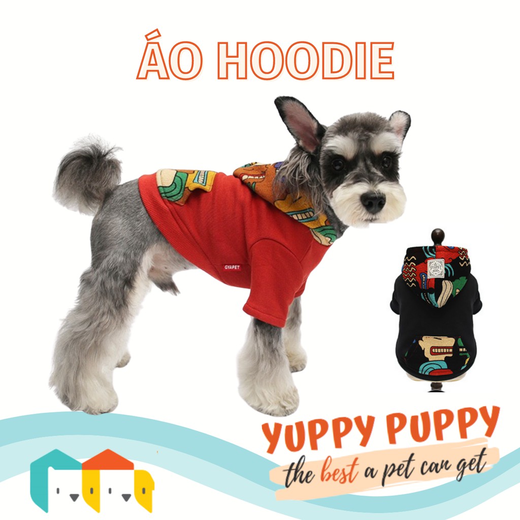 Gyapet Hoodie áo hoạ tiết mặt cười cho chó mèo / thú cưng