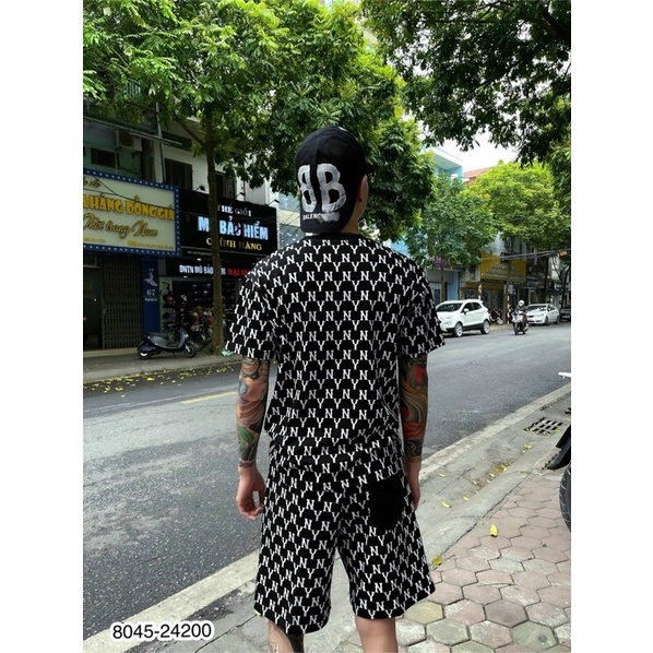 [Sẵn Hàng] Bộ Nam GC Chất Cotton In Chữ - Bộ Quần Áo Nam Mùa Hè