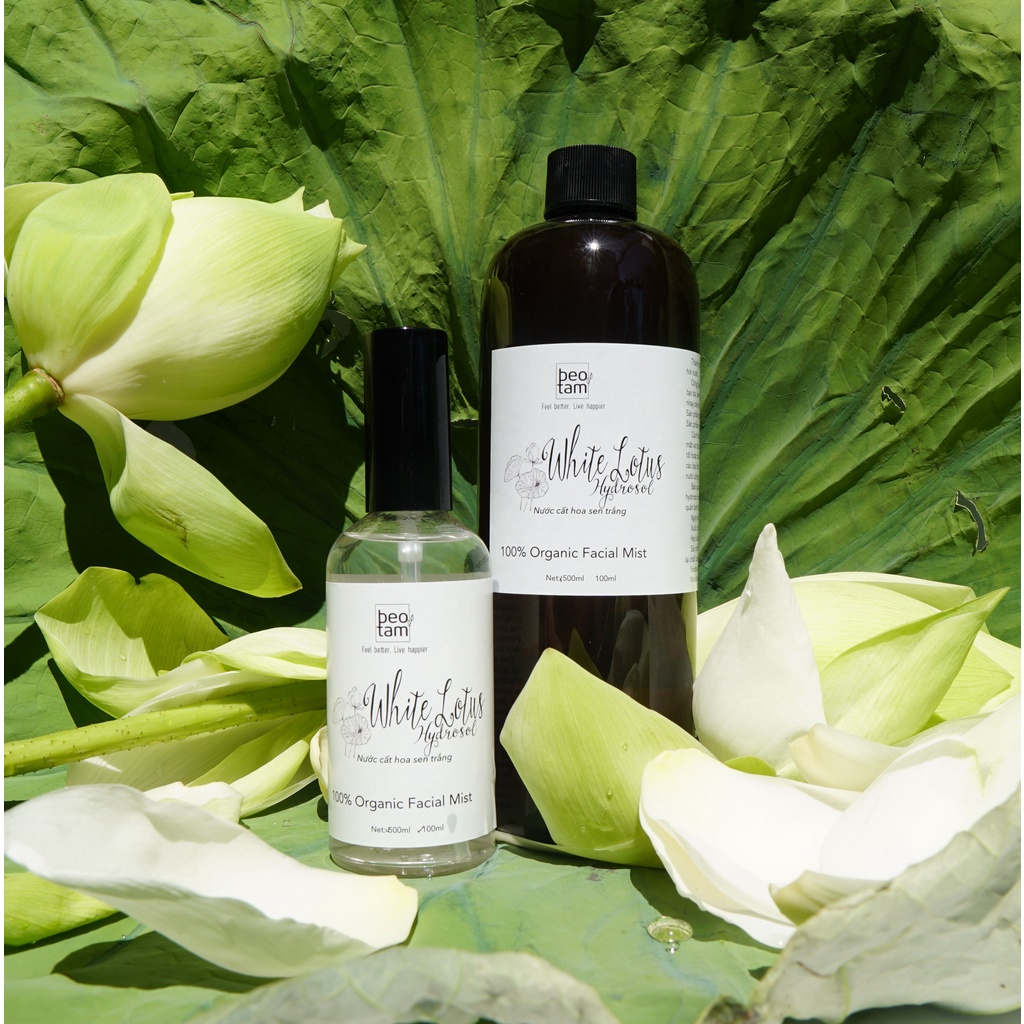 Xịt Khoáng Nước Cất Hoa Sen Trắng - White Lotus Hydrosol Toner Làm Dịu Da Cung Cấp Độ Ẩm Sáng bóng Căng Mịn