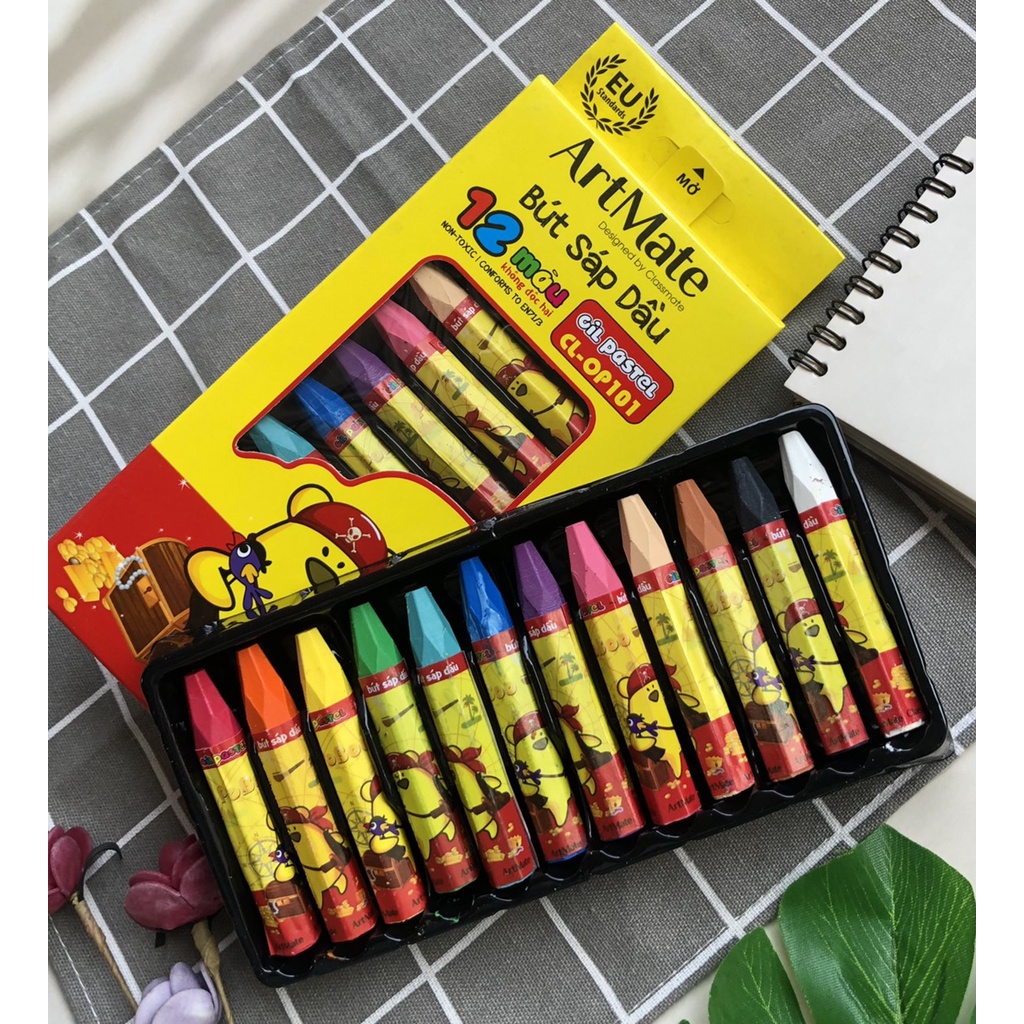 Bút sáp dầu chuyên nghiệp Classmate - Hộp giấy - dành bé yêu - OP101/OP102/UP103 - vpp Diệp Lạc