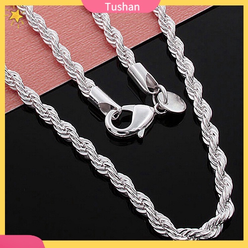 Vòng cổ Mạ Bạc 925 Dạng Xoắn Thời Trang
