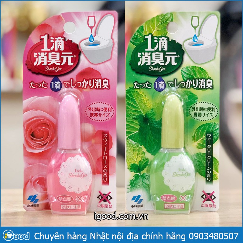 Nước nhỏ thơm bồn cầu Kobayashi Shoshugen Nhật Bản 20ml