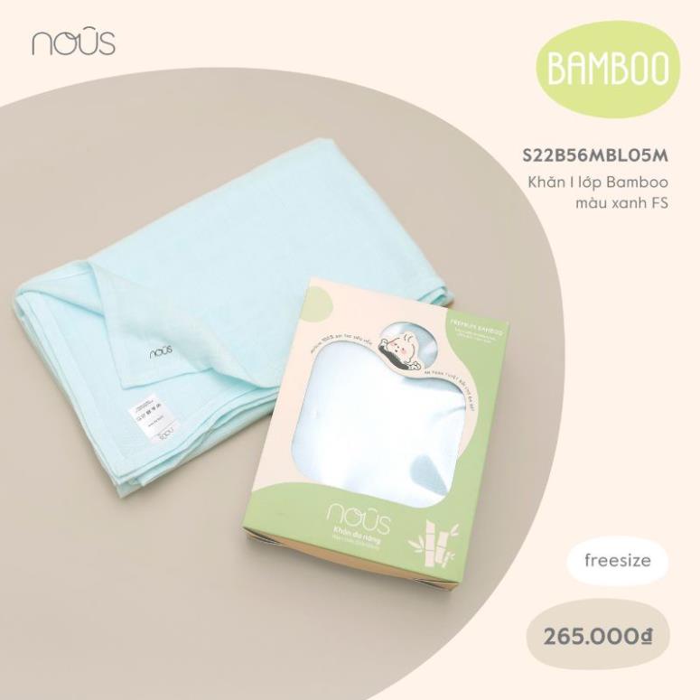 Phụ Kiện Cao Cấp Nous - Khăn Đa Năng Cho Bé Nous - Chất Liệu Nu Bamboo Mềm Mại Kích Thước 120x 120cm