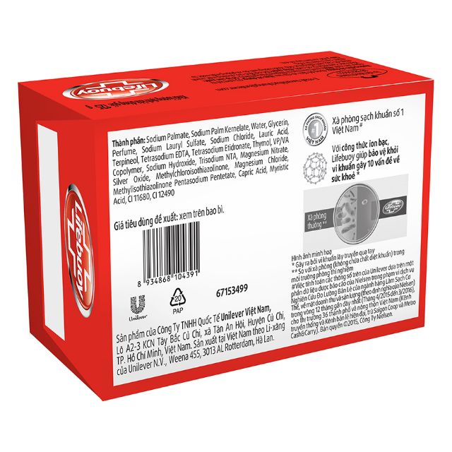 Xà bông cục Lifebuoy - công thức ION BẠC mới