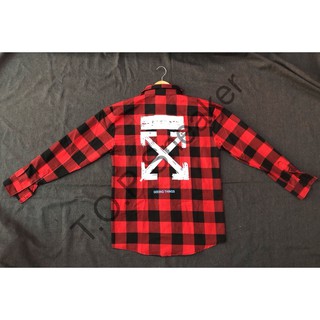 Áo sơ mi flannel off unisex