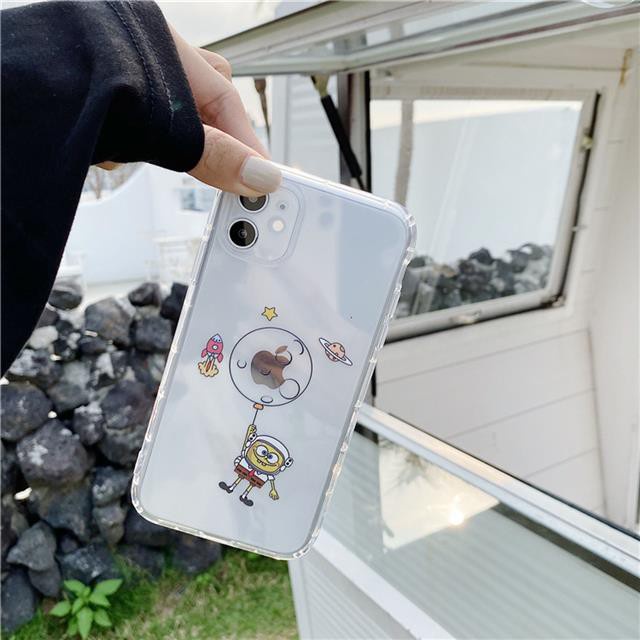 Ốp Điện Thoại Silicon Trong Suốt Họa Tiết Hoạt Hình Dành Cho Iphone 12 Pro Max 11 Xs XR 8 Plus | BigBuy360 - bigbuy360.vn